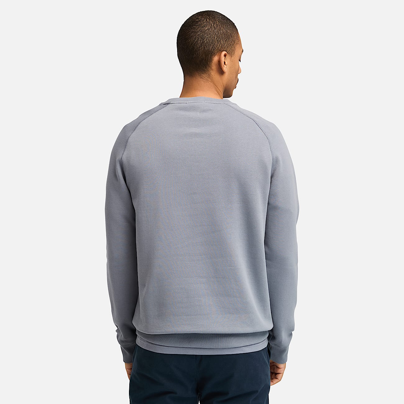 Exeter River Brushed back Crew Sweatshirt for Men in Grey