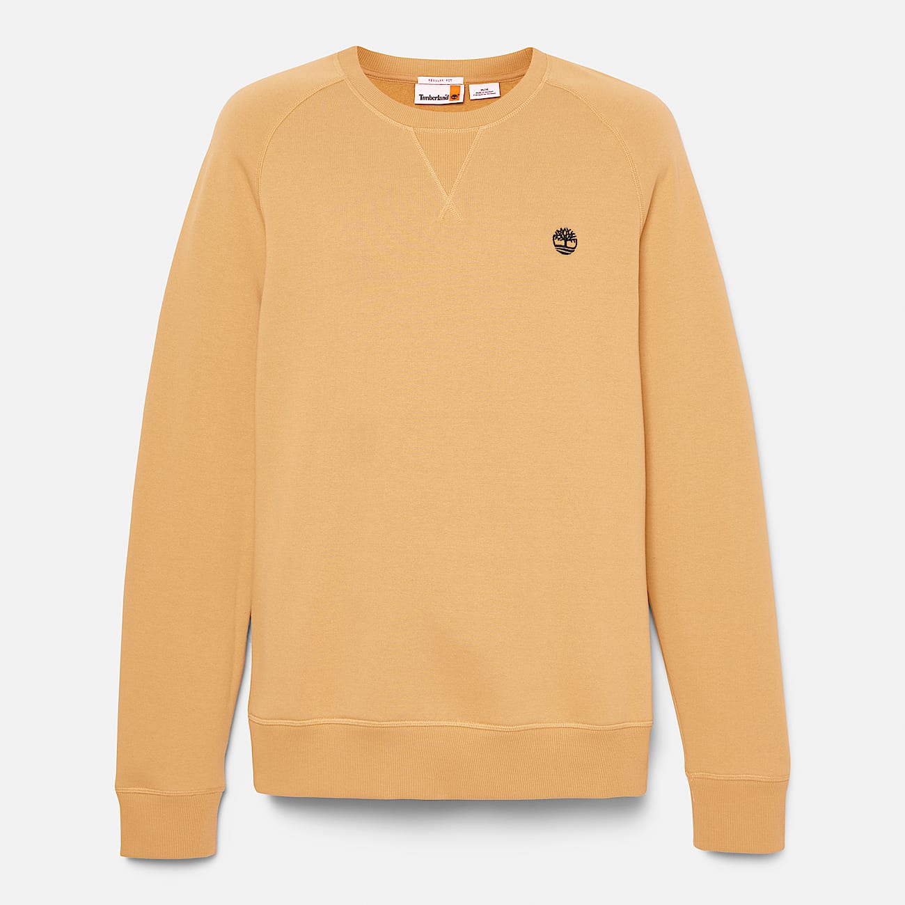 Exeter River Brushed back Crew Sweatshirt for Men in Yellow