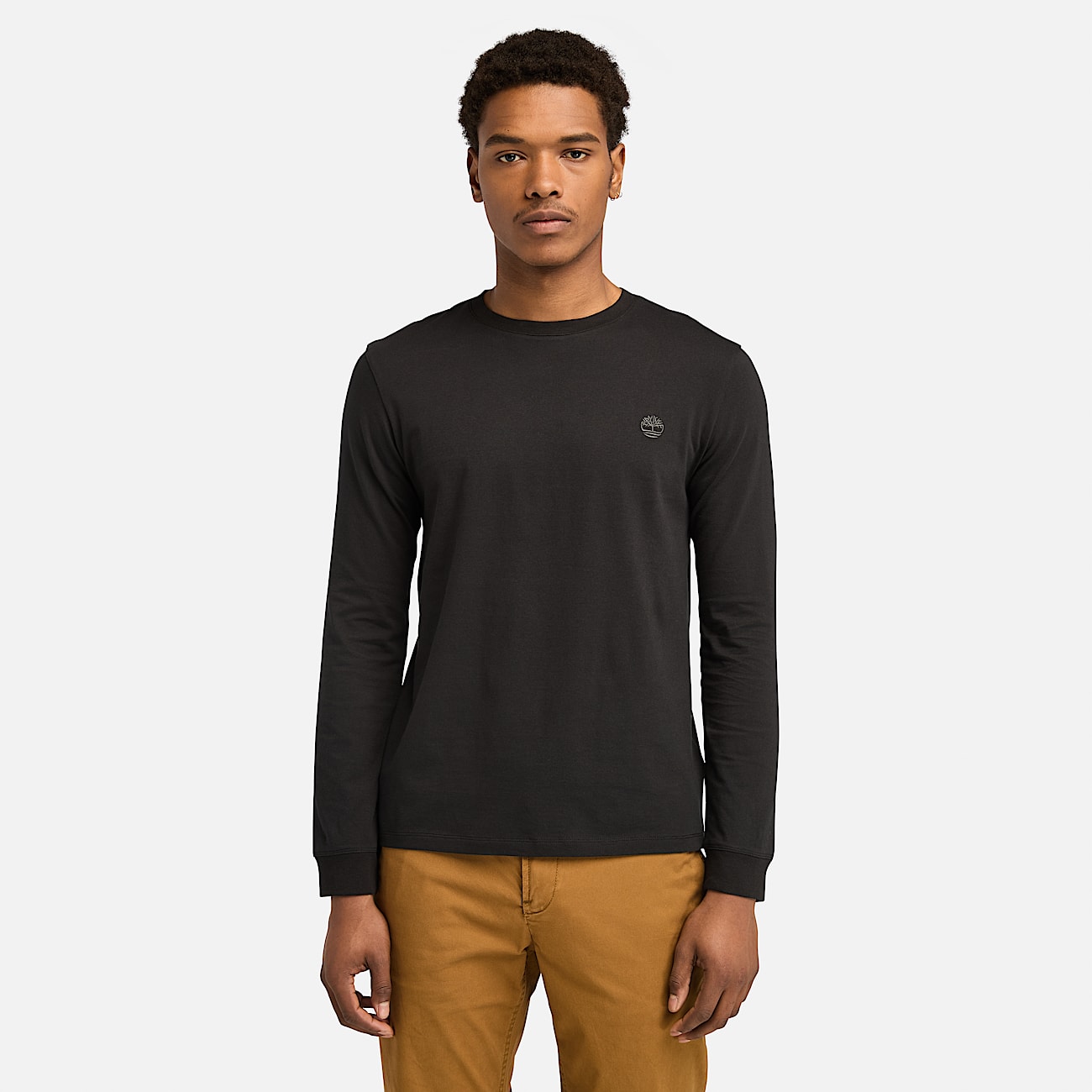 Dunstan River T shirt met lange mouwen voor heren in zwart