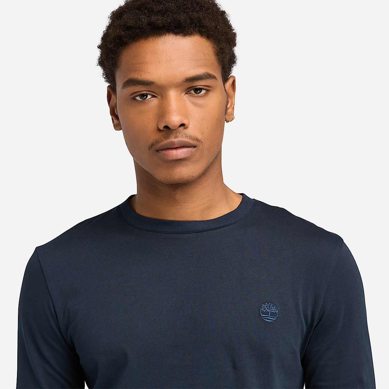 Donkerblauw t shirt heren shop