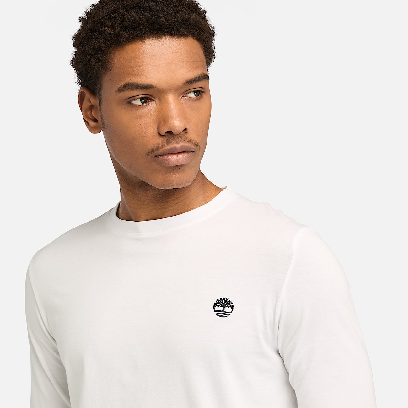 T shirt manche longue blanc homme 2025