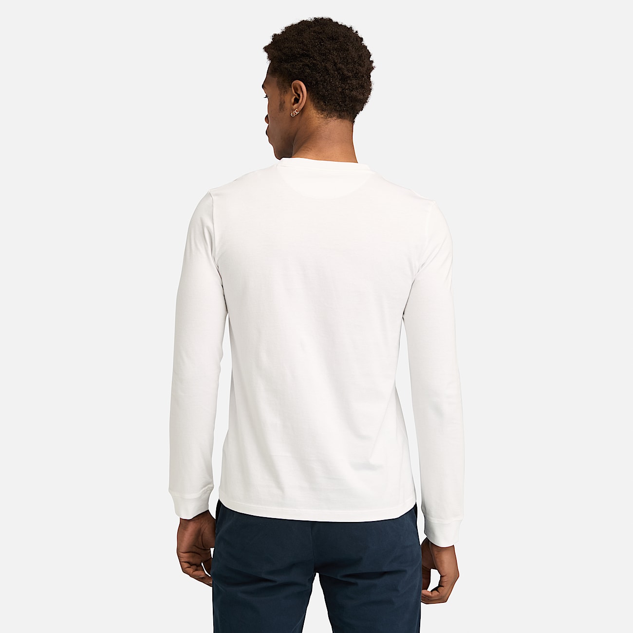 Dunstan River T shirt met lange mouwen voor heren in wit