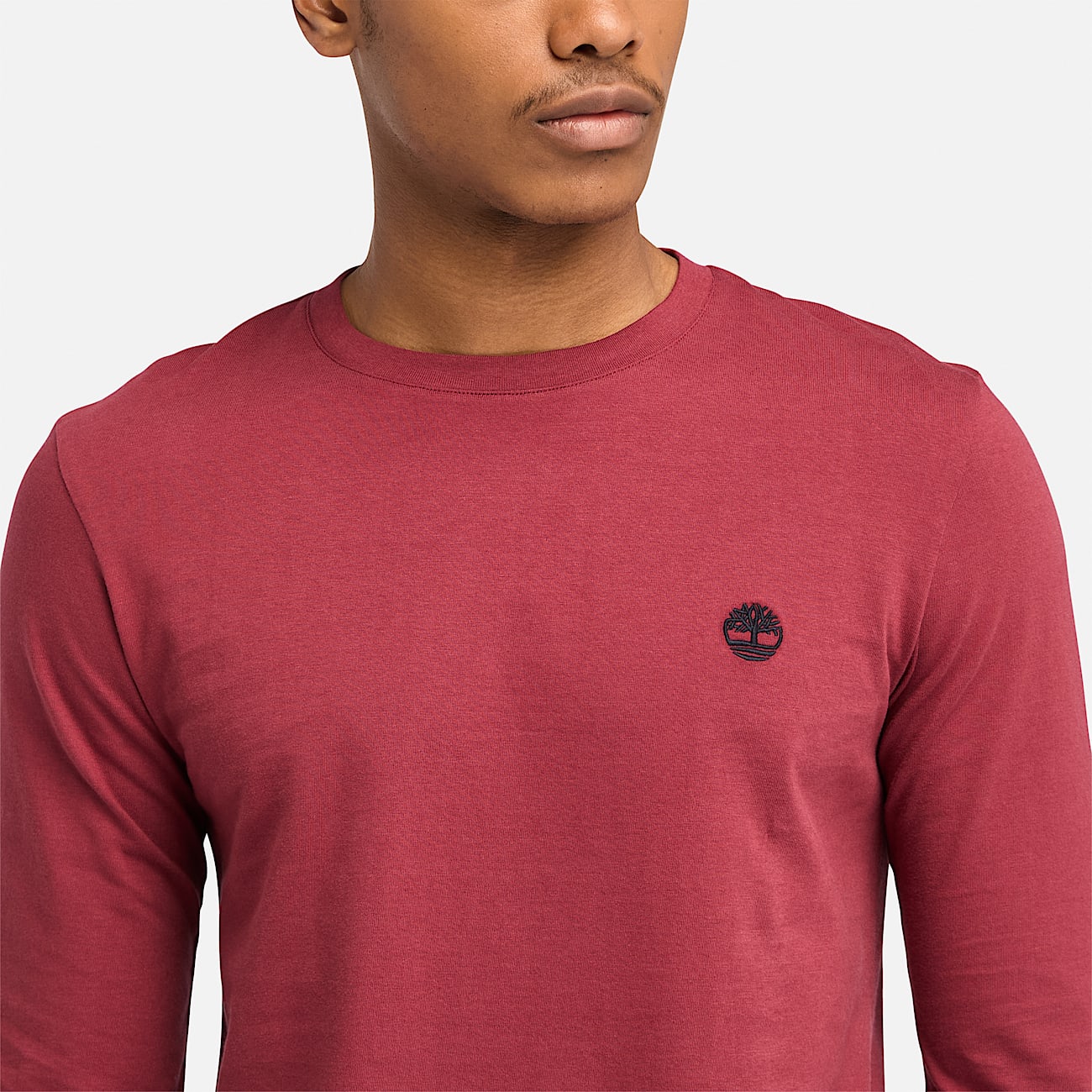 T shirt Dunstan River a manches longues pour homme en rouge