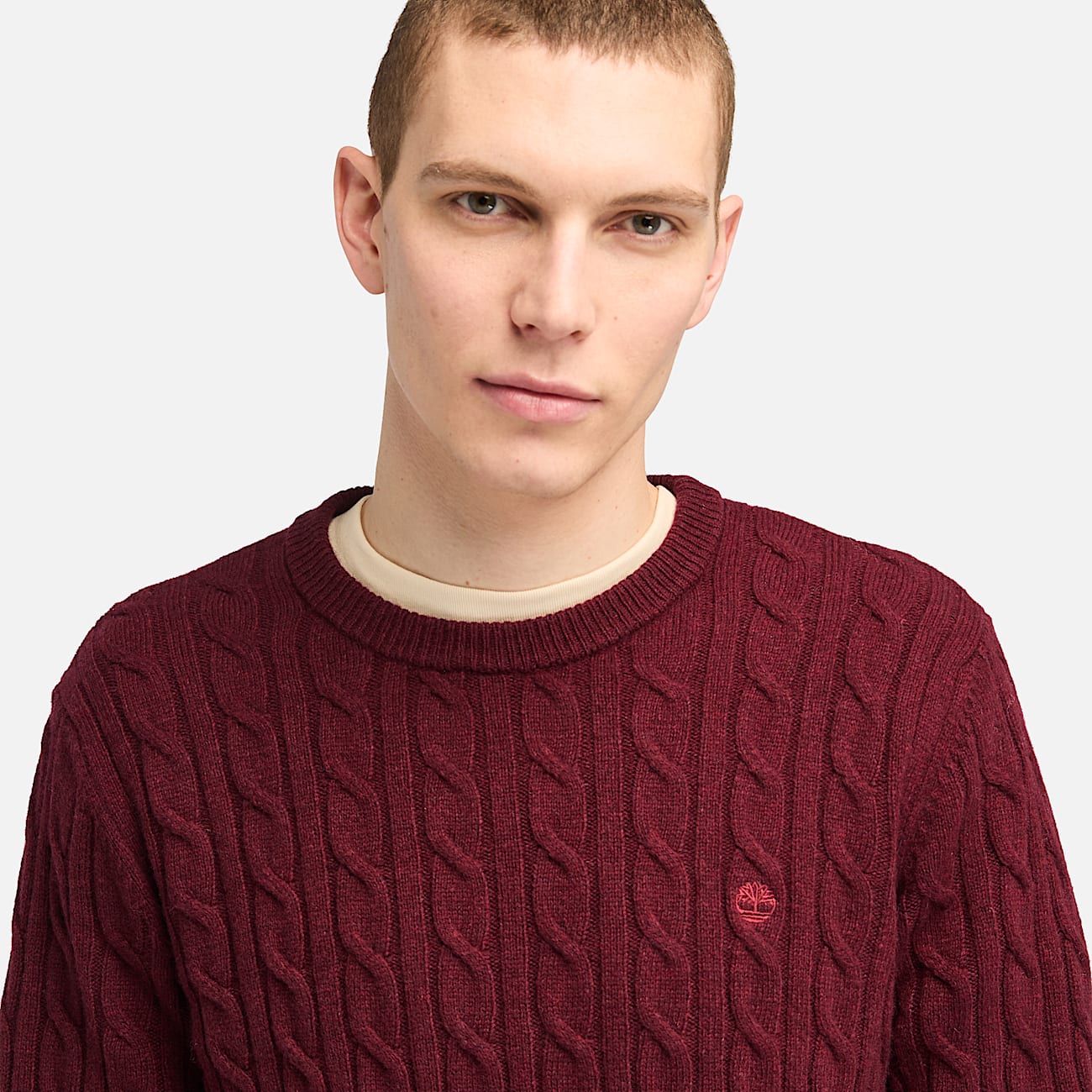 Mens red knit sweater deals