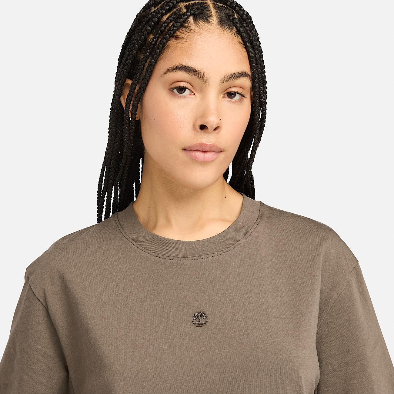 Lush Short Sleeve T Shirt for Women in Brown