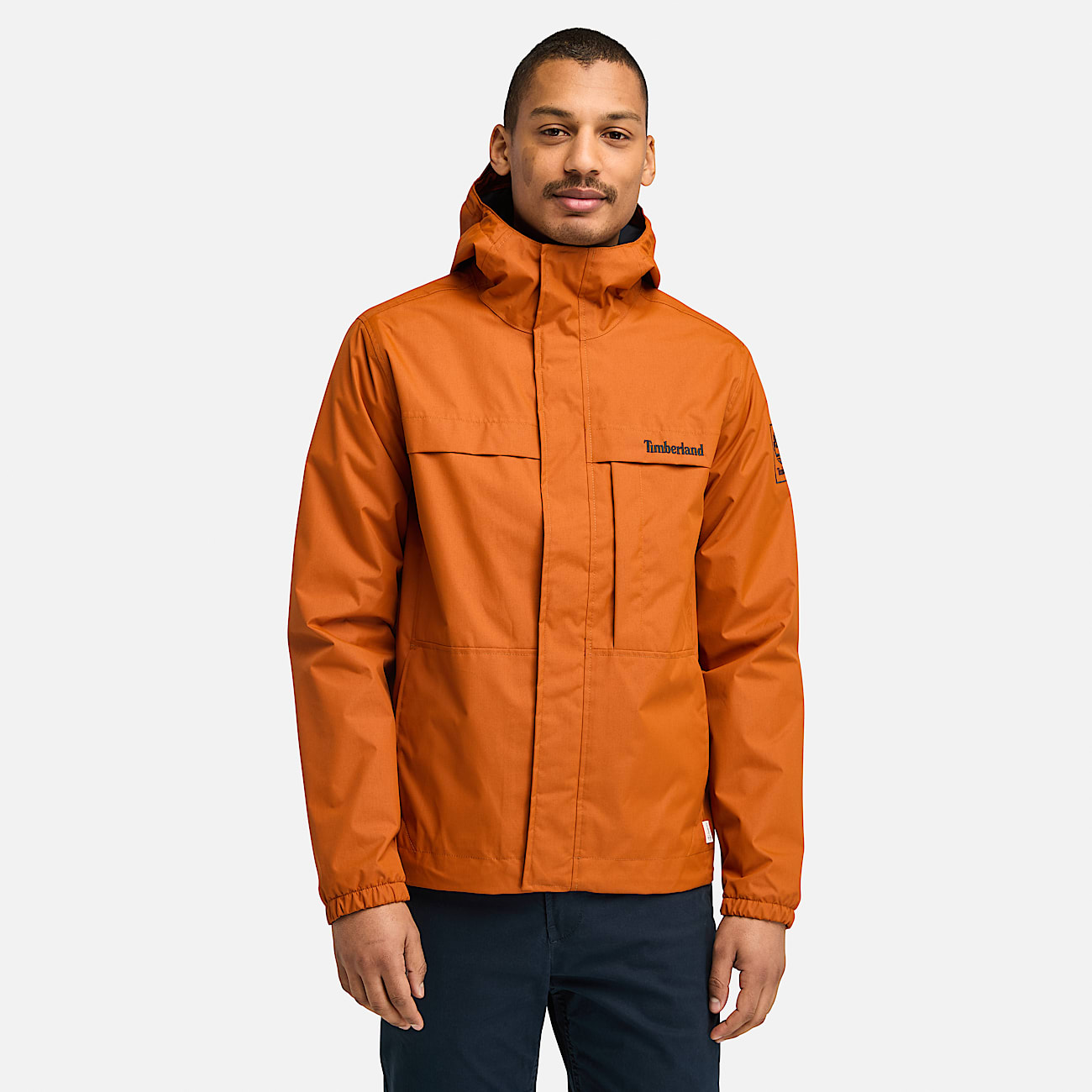 Benton Rain Jacket for Men in Orange