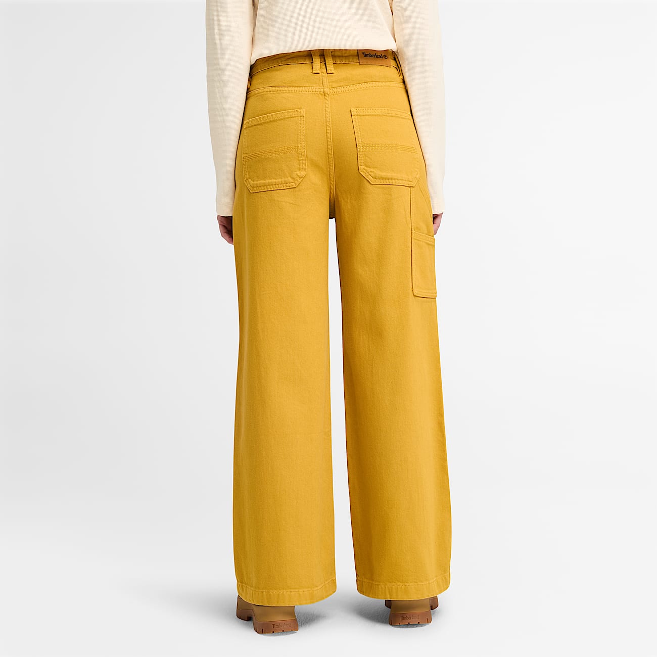 Pantalon charpentier en tissu Refibra pour femme en jaune