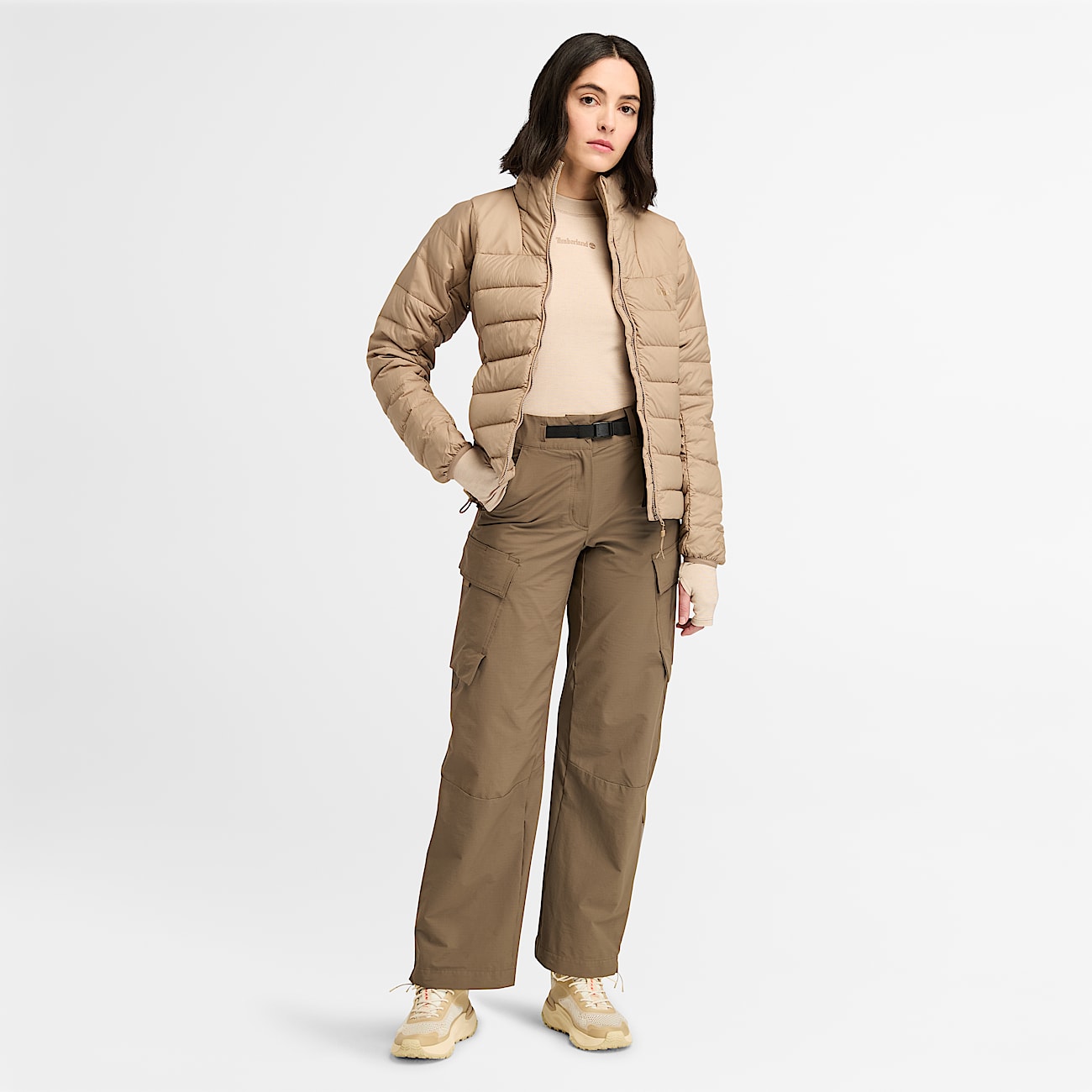 Beige shirt grey pants store