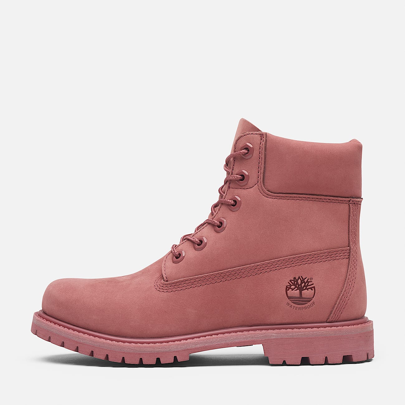 Timberland Premium 6 Inch Lace Up Waterproof Boot for Women in Red