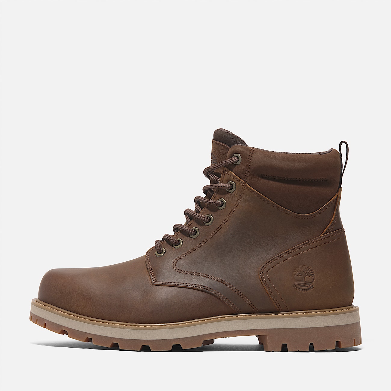 Britton Road Mid Lace Up Waterproof Boot for Men in Dark Brown