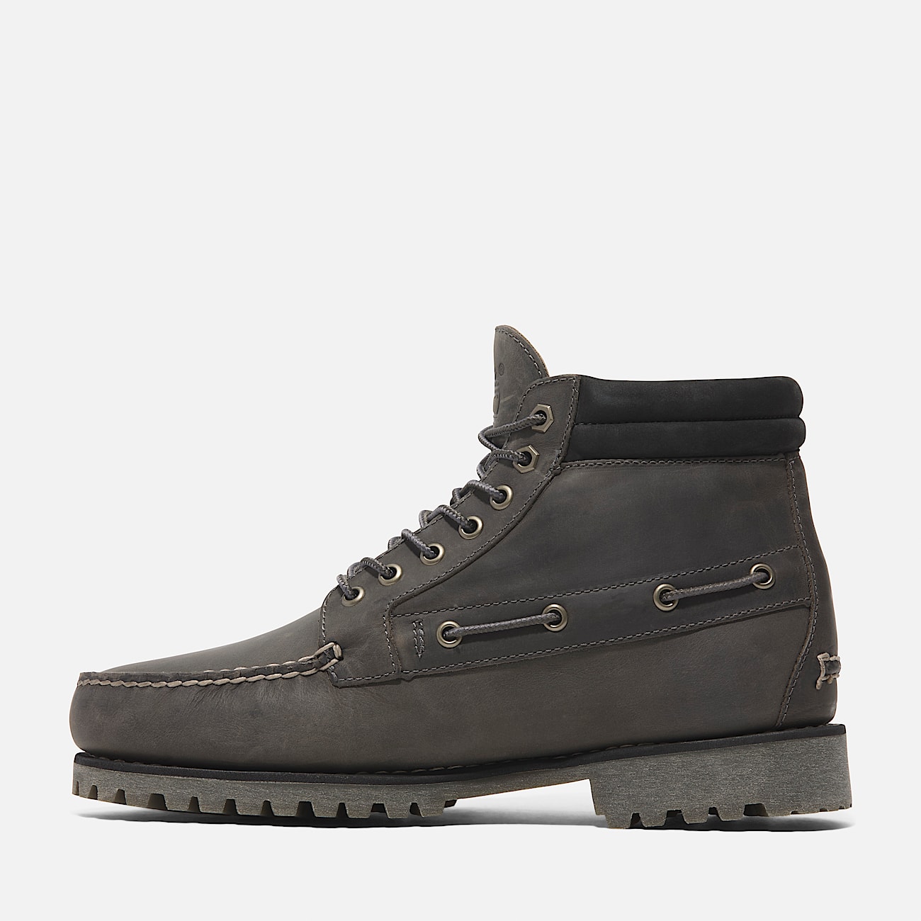 Grey leather timberland boots hot sale