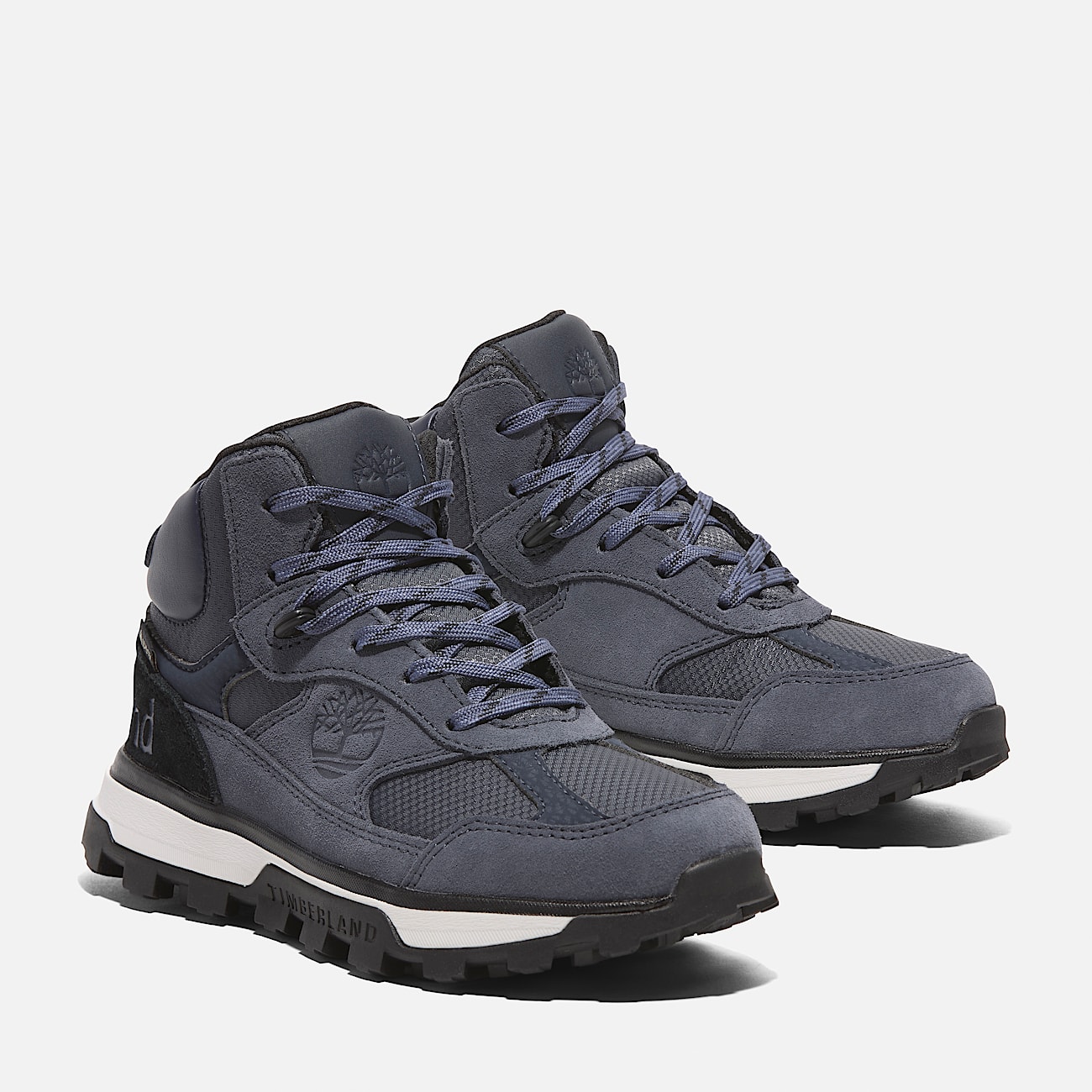 Trekker Mid Lace Up Gore Tex Bootie Trainer for Youth in Dark Blue