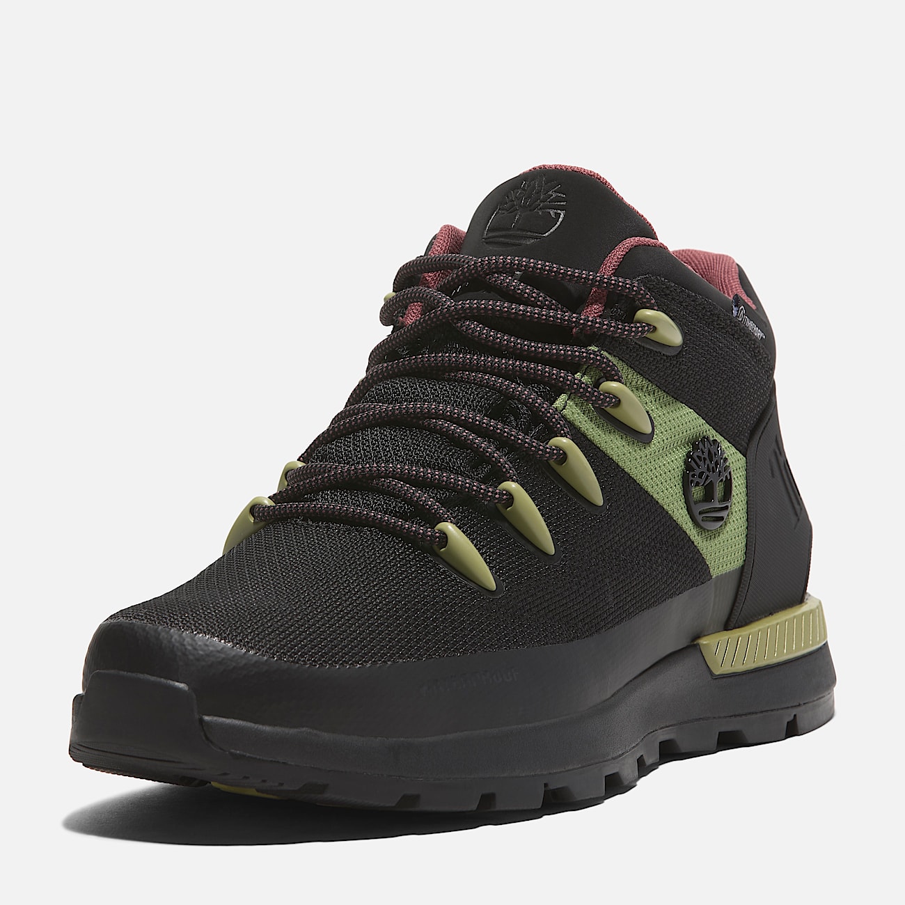 Sprint Trekker Mid Lace Up Waterdichte Sneaker voor heren in zwart groen