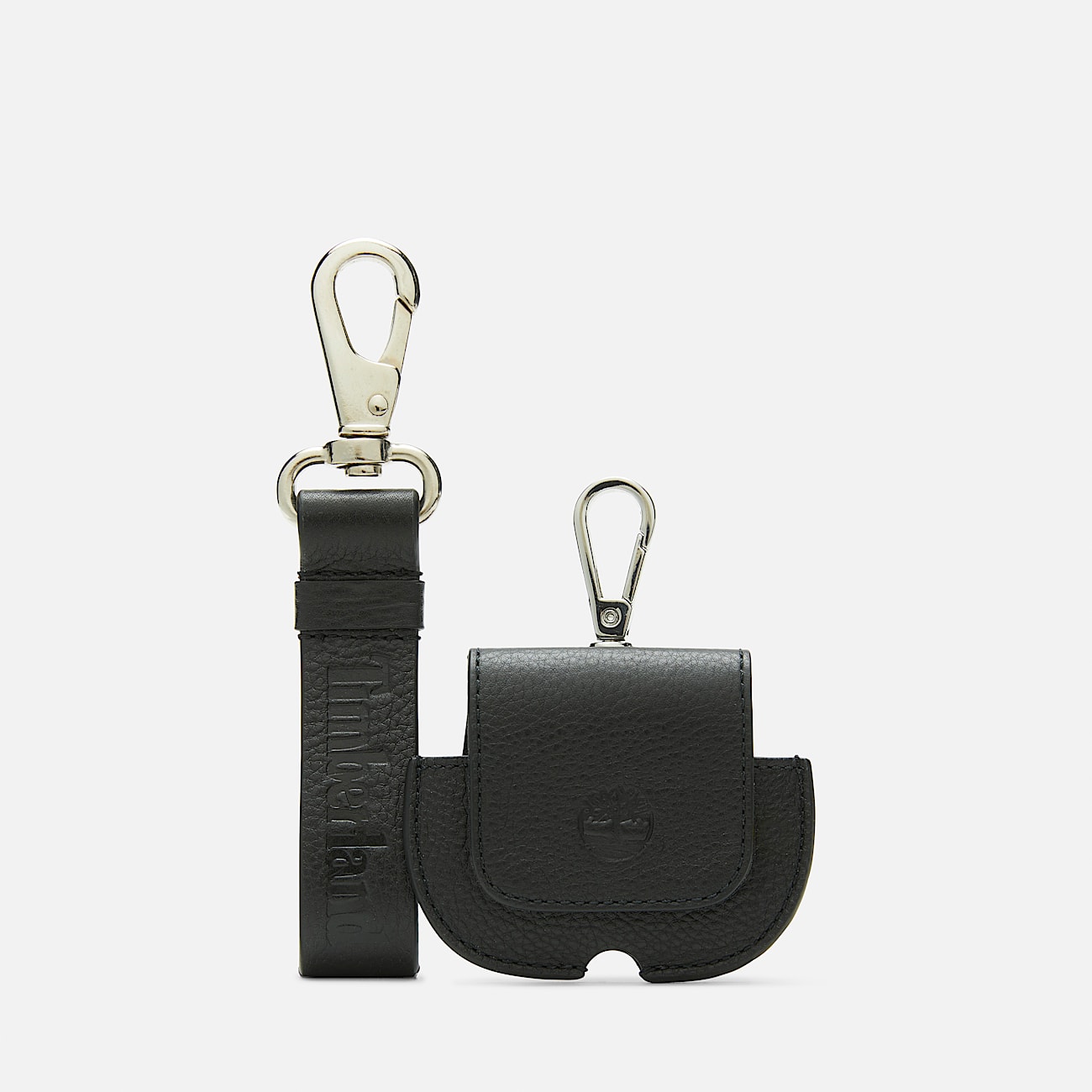 Leather Keyring and AirPods Case Gift Set in Black