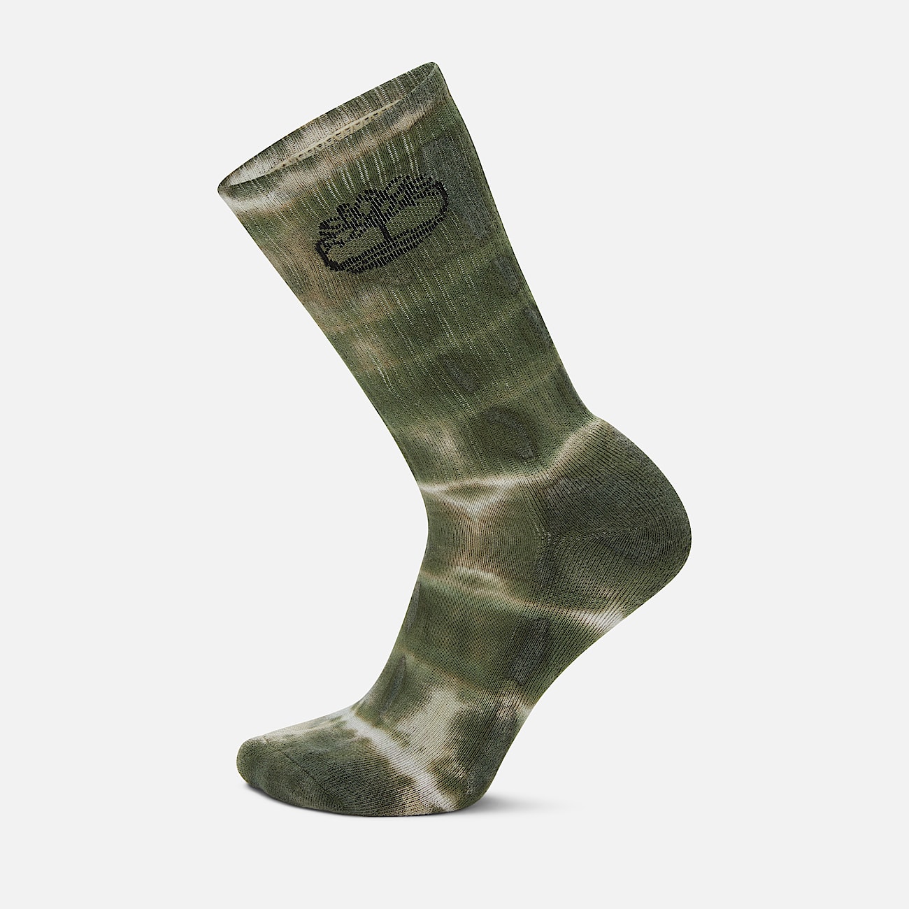 1 paire de chaussettes tie and dye Timberland unisexes en vert fonce
