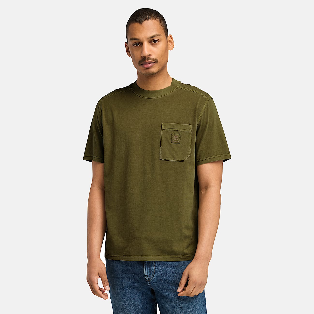 Merrymack River Chest Pocket T Shirt for Men in Green