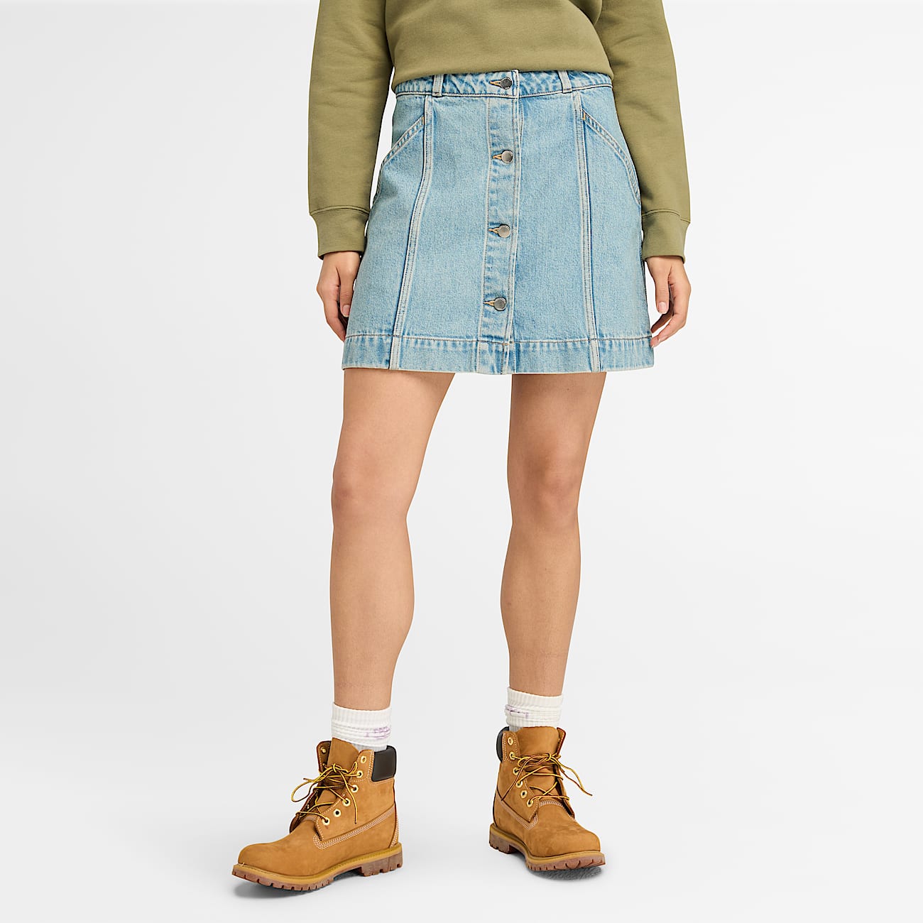 Refibra Denim Skirt for Women in Blue