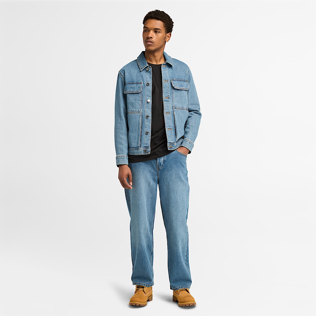 Denim jacket blue men sale