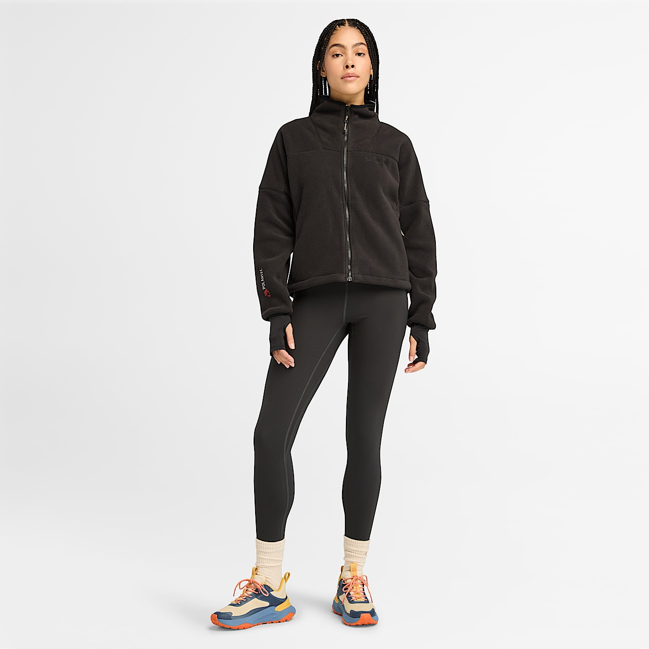 Polartec Full zip Fleece for Women in Black