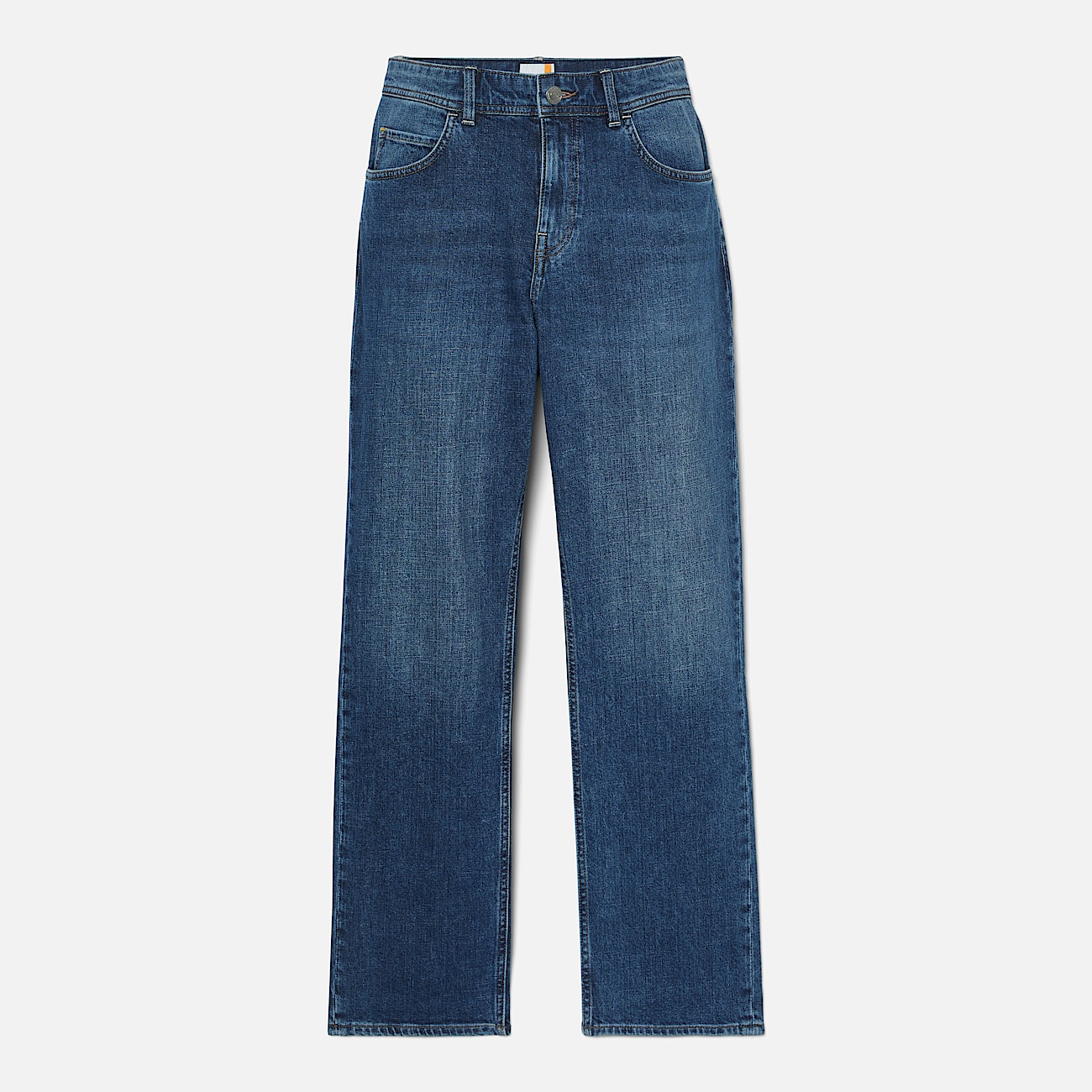 Pantalones vaqueros rectos de 5 bolsillos Sandown para hombre en azul