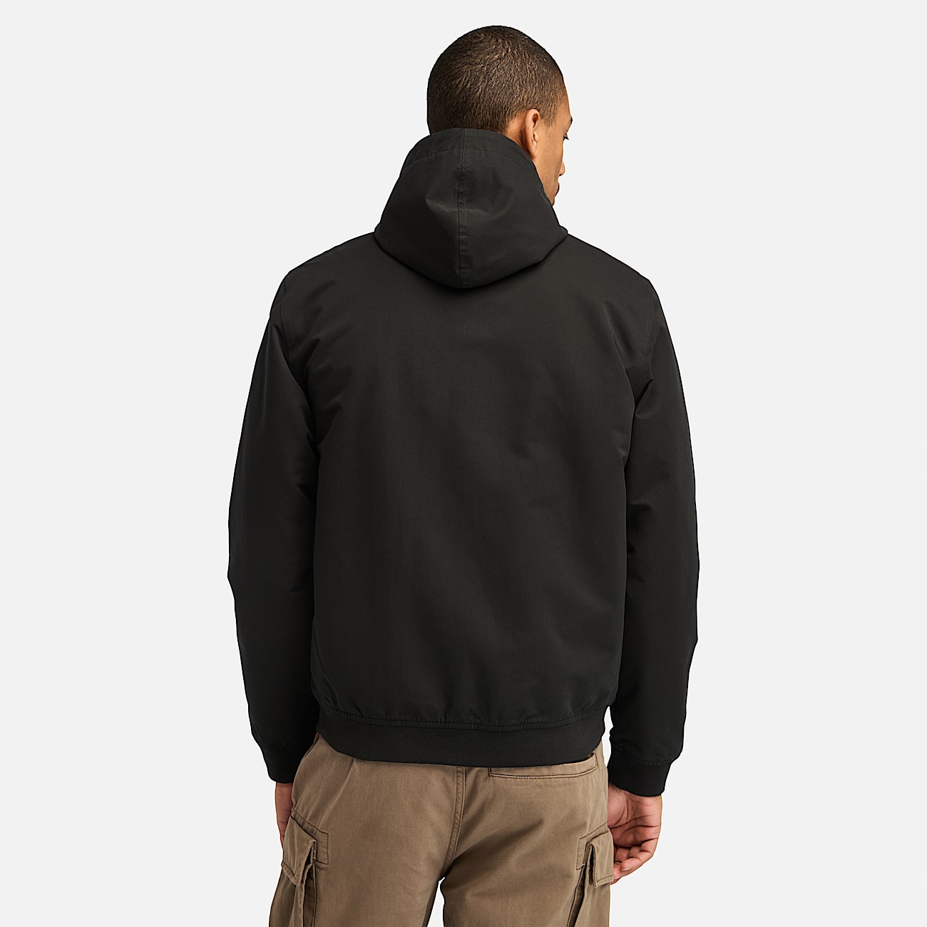Fleece lined bomber jacket mens top