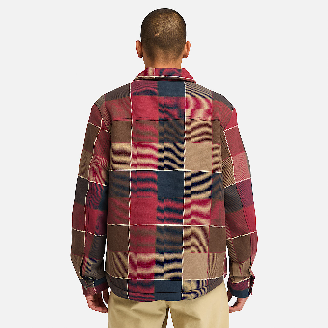 Wool lined plaid jacket top