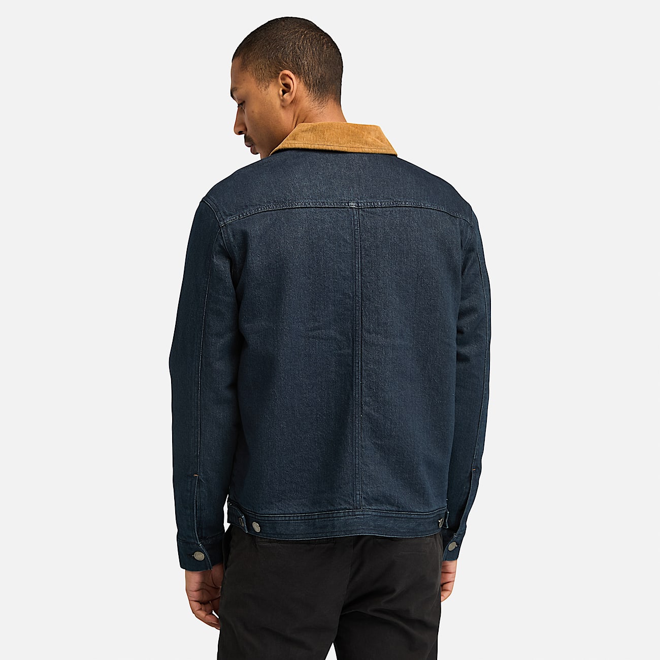 Blue denim jacket with fur mens hot sale