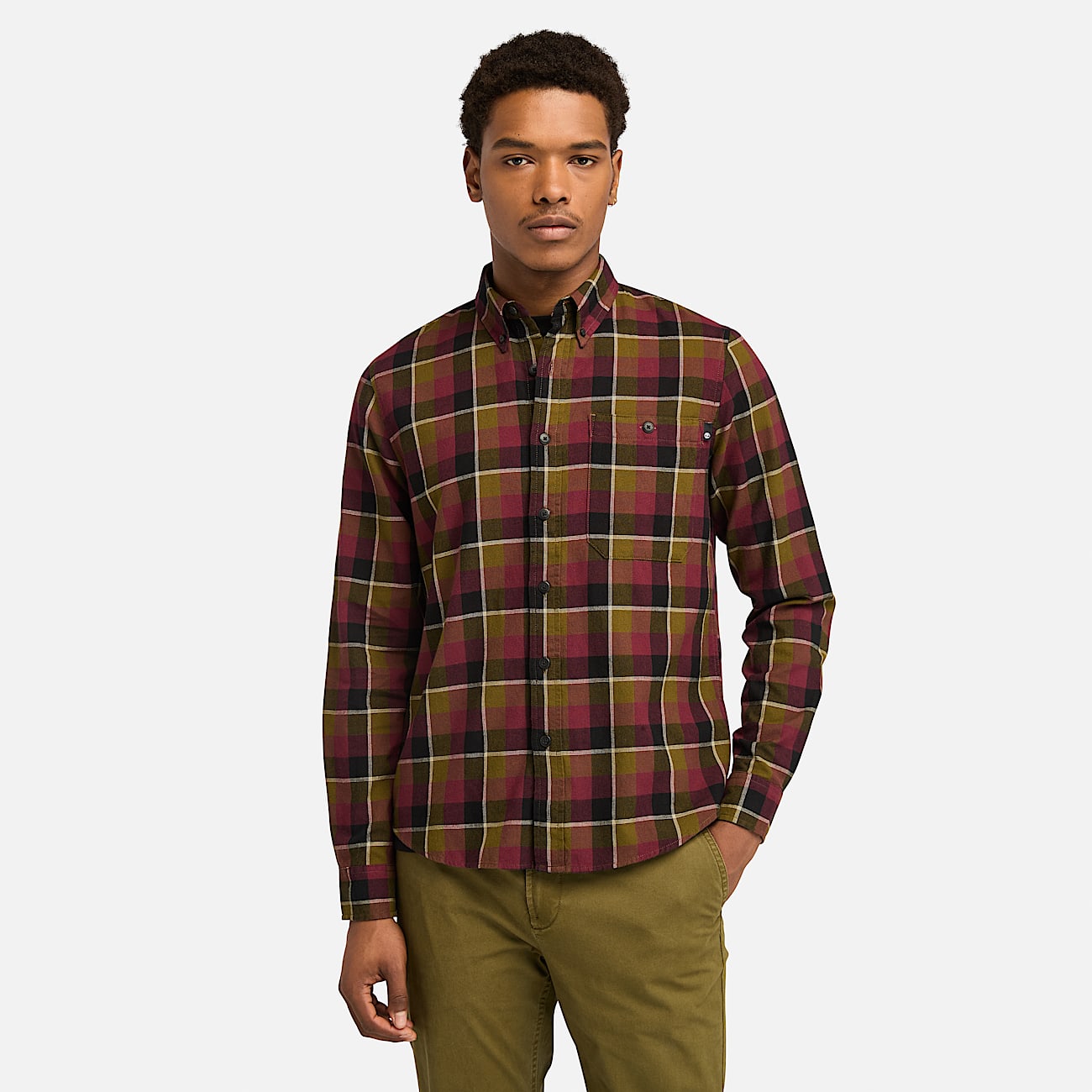 Camicia a quadri verde outlet