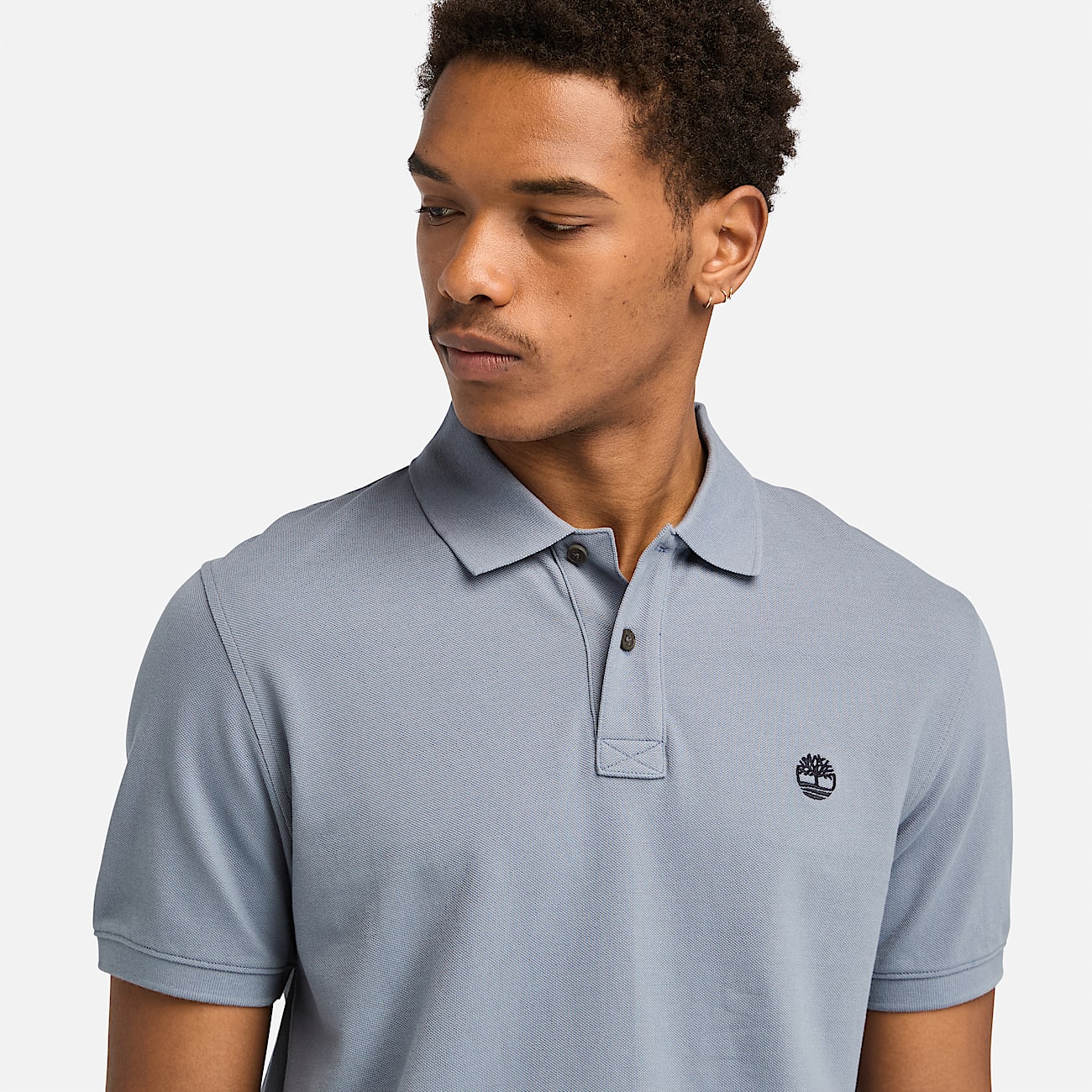 Polo en pique a manches courtes Millers River pour homme en gris