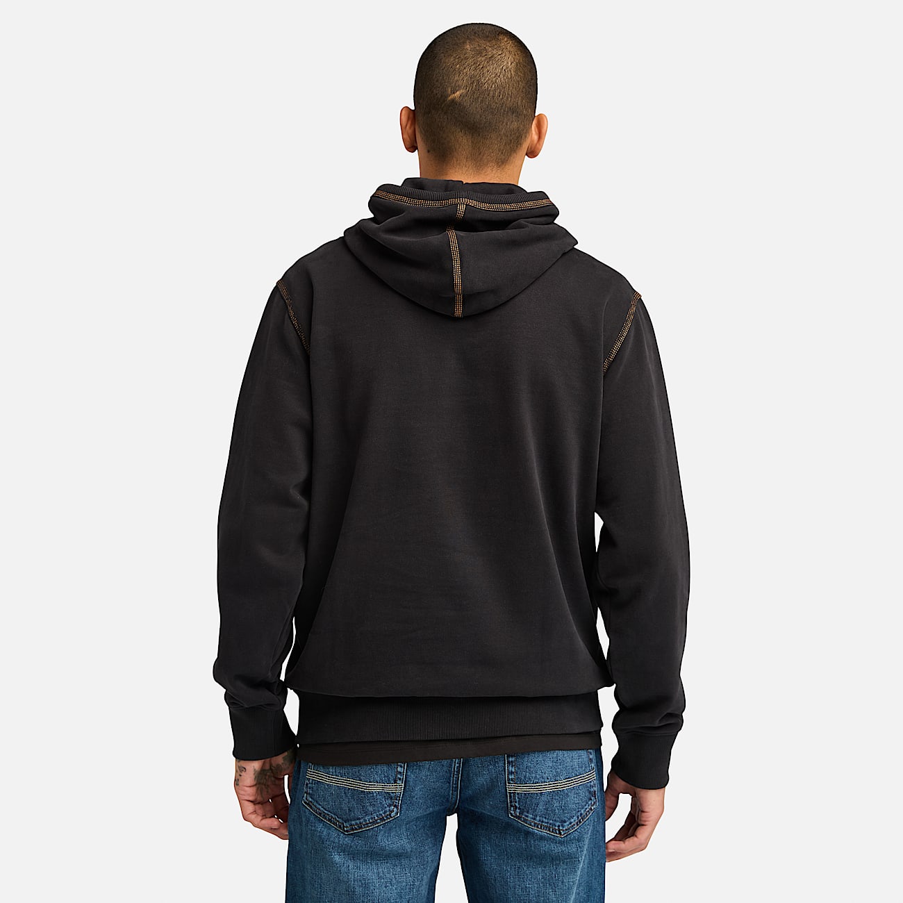 Men in black hoodie outlet