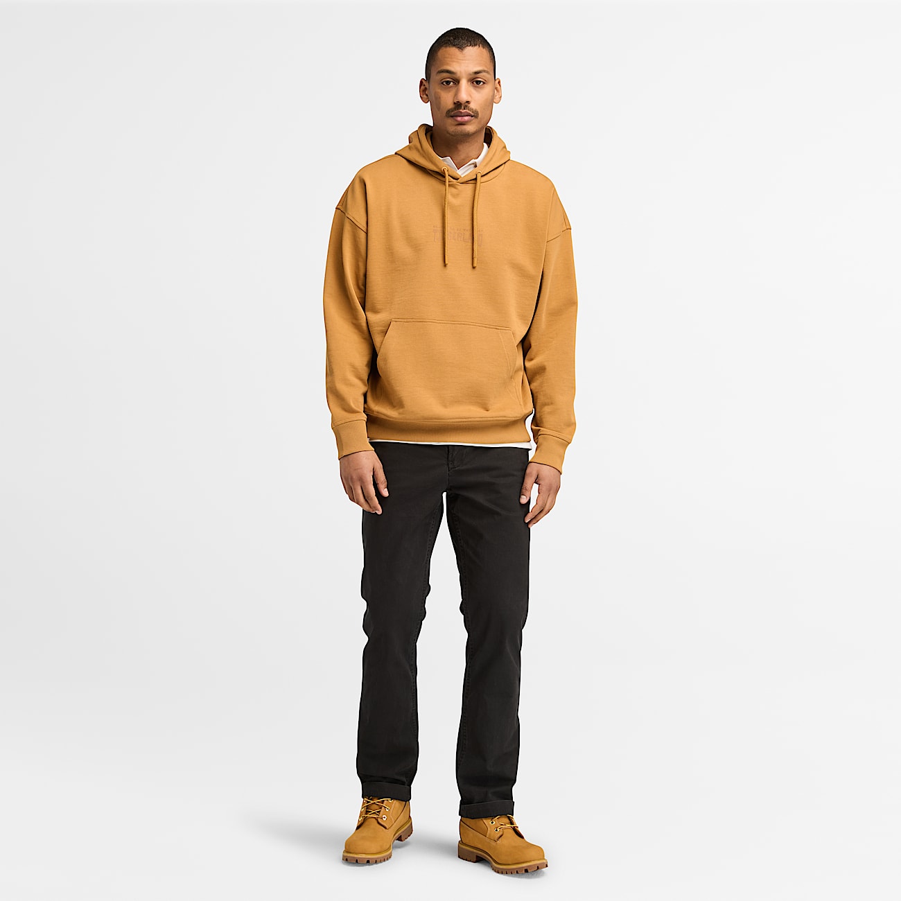 Back Logo Hoodie for Men in Yellow