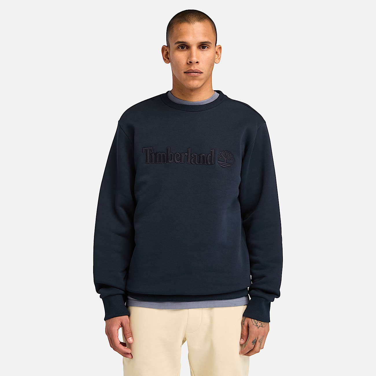 Hampthon Crew Neck Sweatshirt for Men in Dark Blue