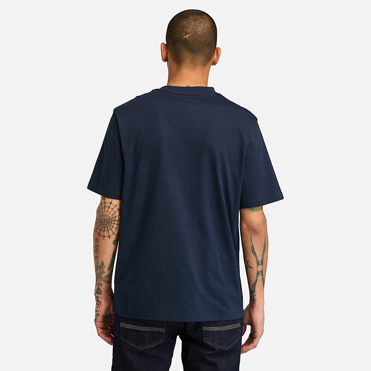 Donkerblauw shirt korte mouw 2025