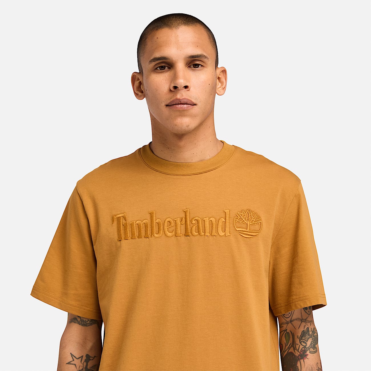 T shirt a Maniche Corte Hampthon da Uomo in giallo