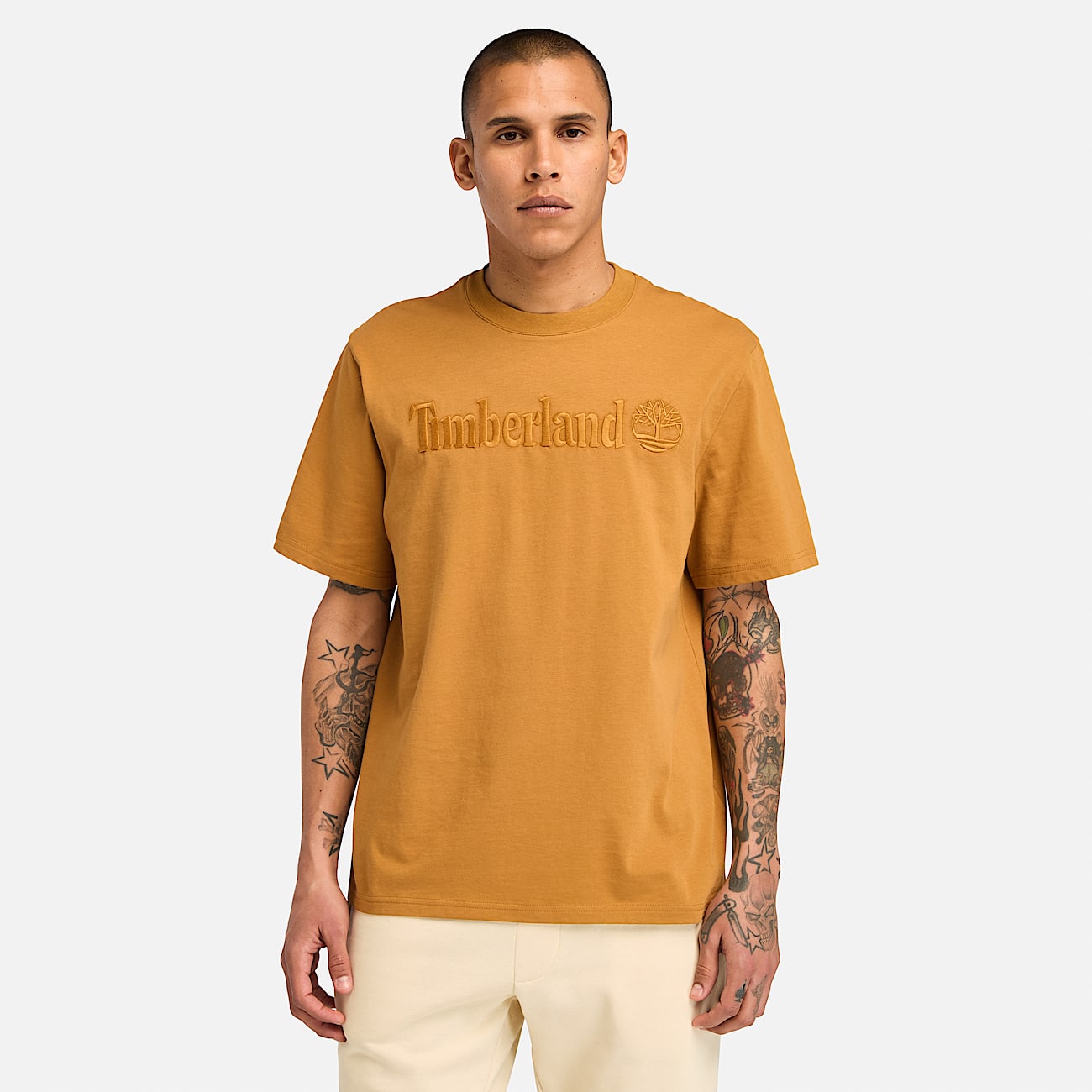 Hampthon Short Sleeve T Shirt for Men in Yellow