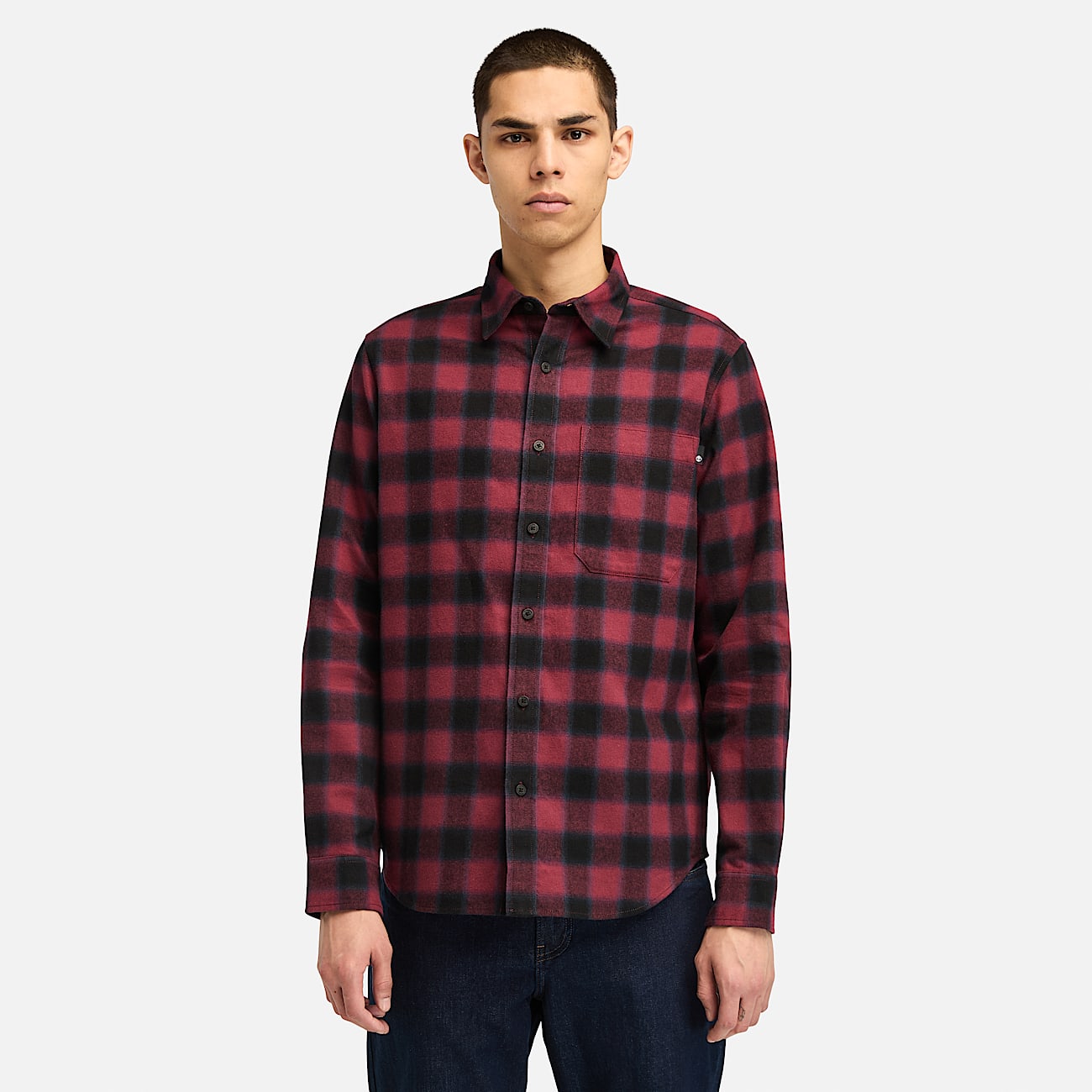 Camisa de franela para hombre en rojo