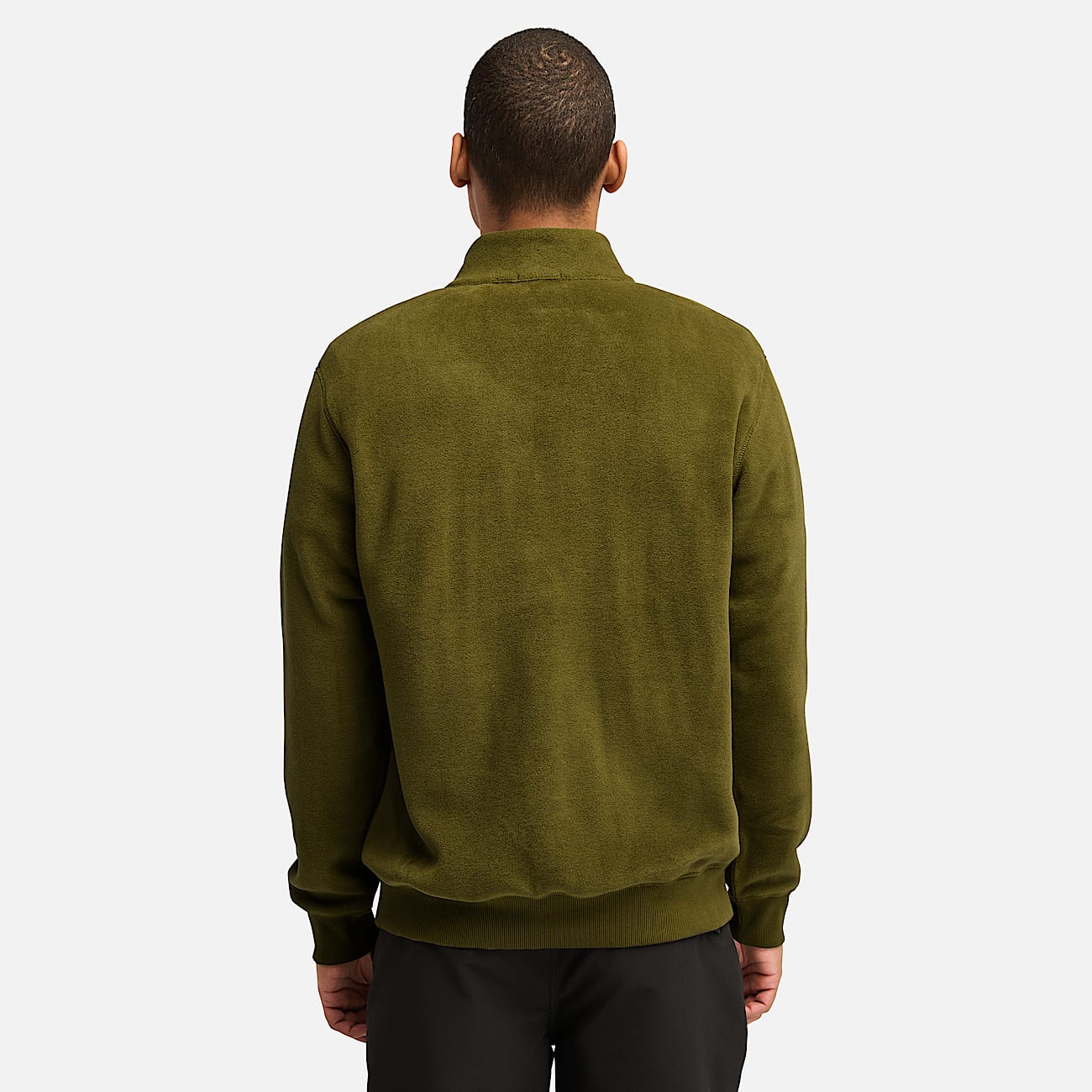 Polartec Quarter zip Fleece Sweatshirt for Men in Green