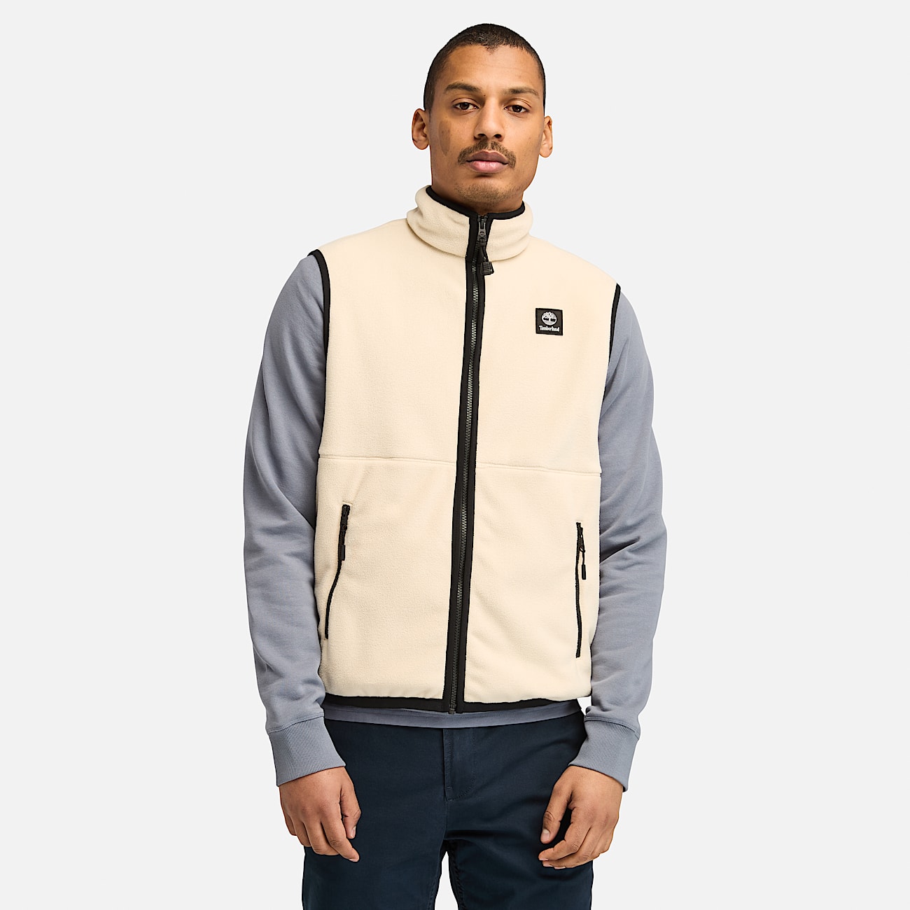 Mens fleece zip up vest clearance