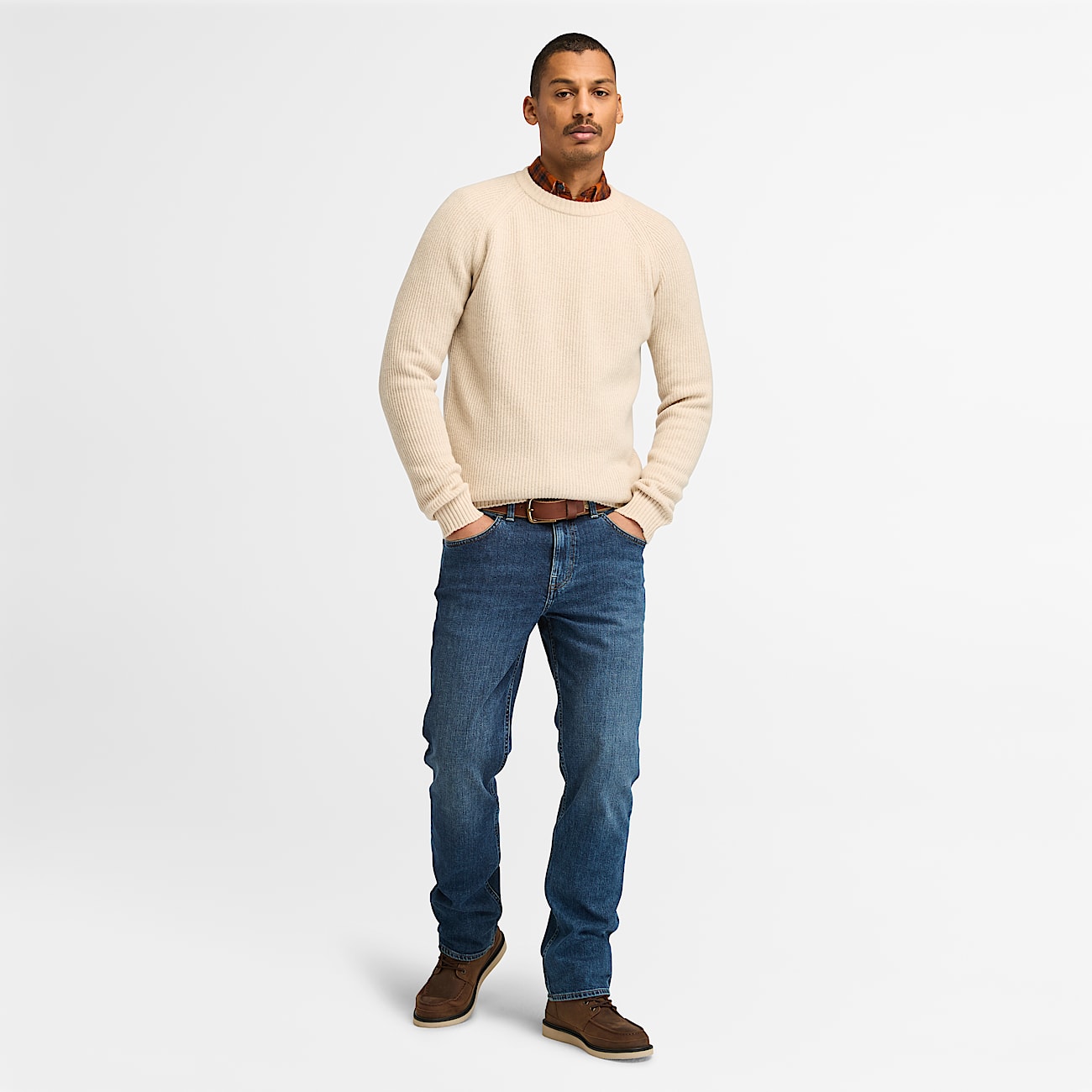 Phillips Brook Raglan Jumper for Men in Beige