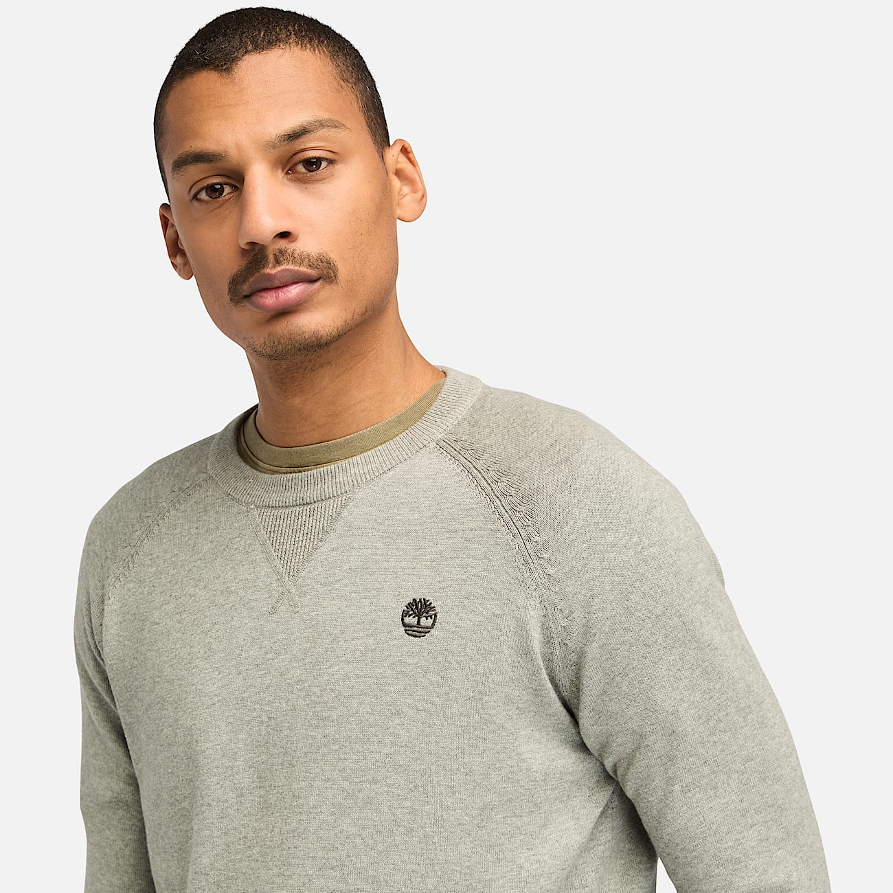 Williams River Cotton Raglan Jumper for Men in Grey