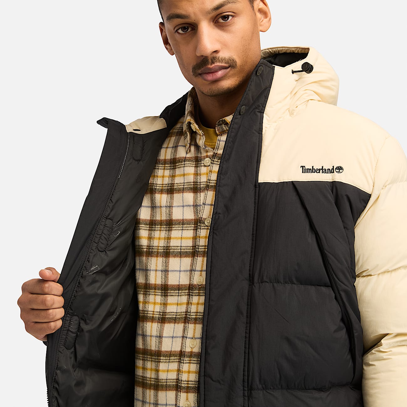 Doudoune deperlante durable pour homme en beige