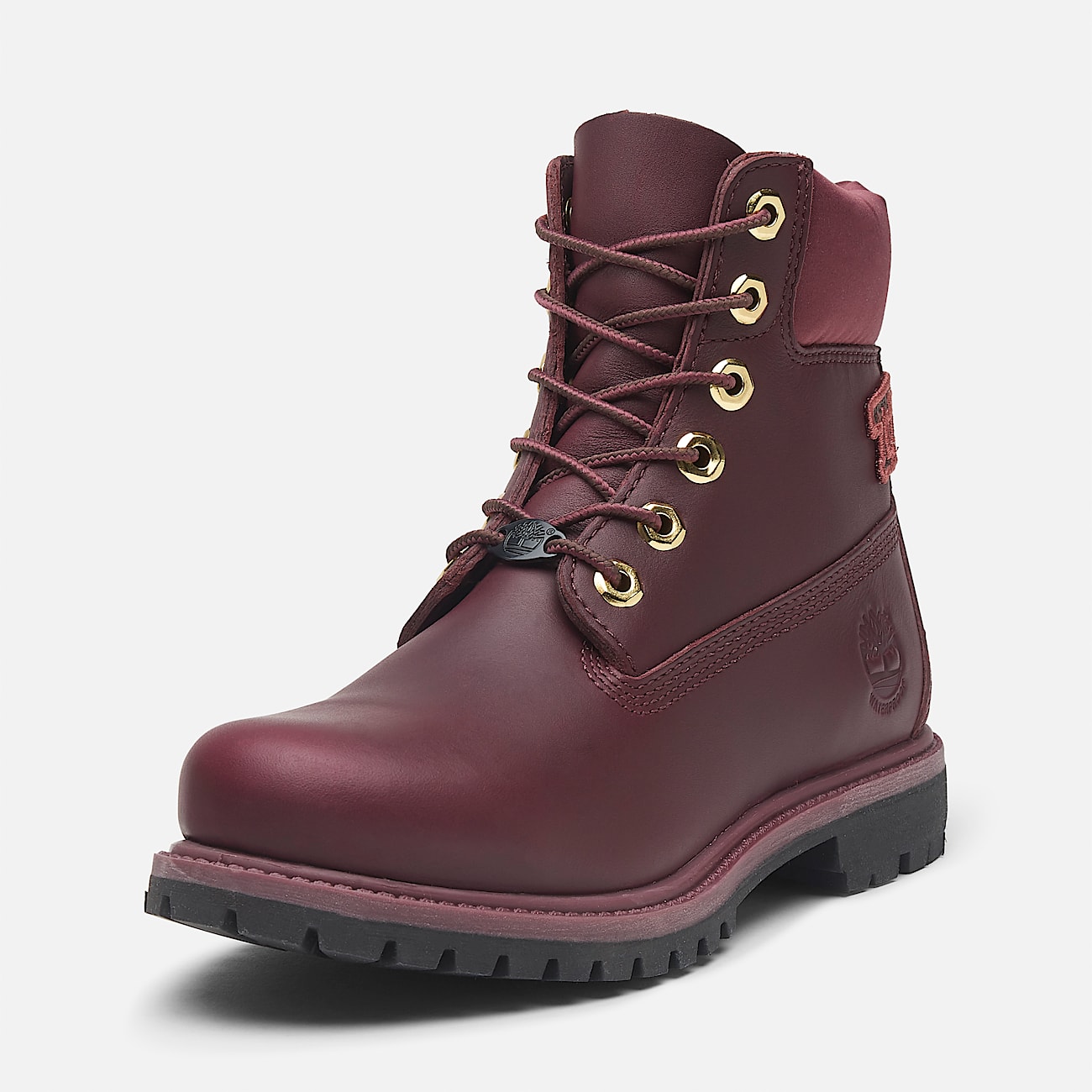Timberland Premium 6 Inch Lace Up Waterproof Boot for Women in Dark Pink