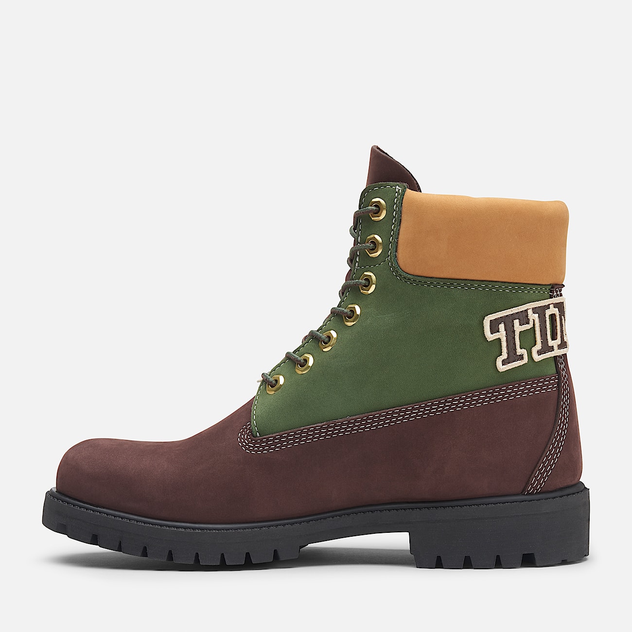 Timberland Premium 6 Inch Lace Up Waterproof Boot for Men in Green Brown