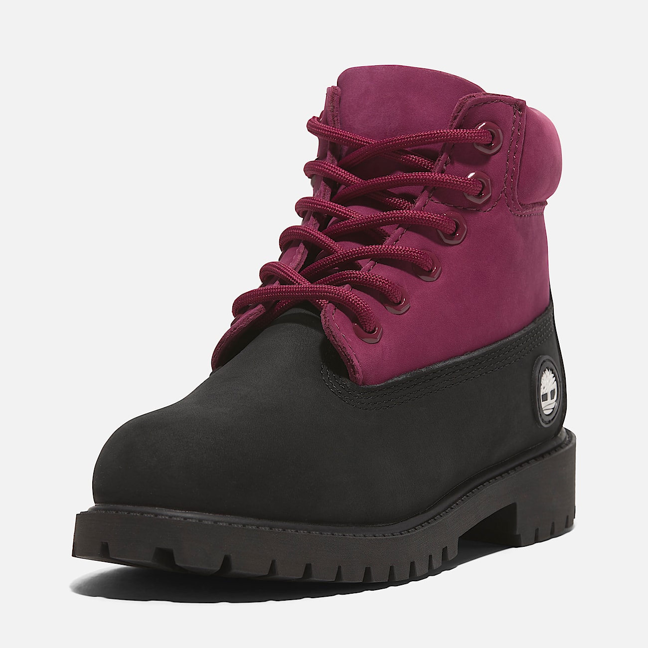 6 inch Boot impermeable a lacets Timberland Premium pour junior en noir rose