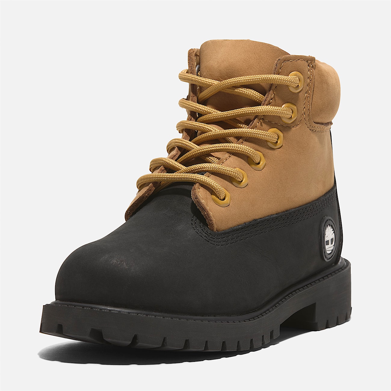 6 inch Boot impermeable a lacets Timberland Premium pour junior en noir jaune