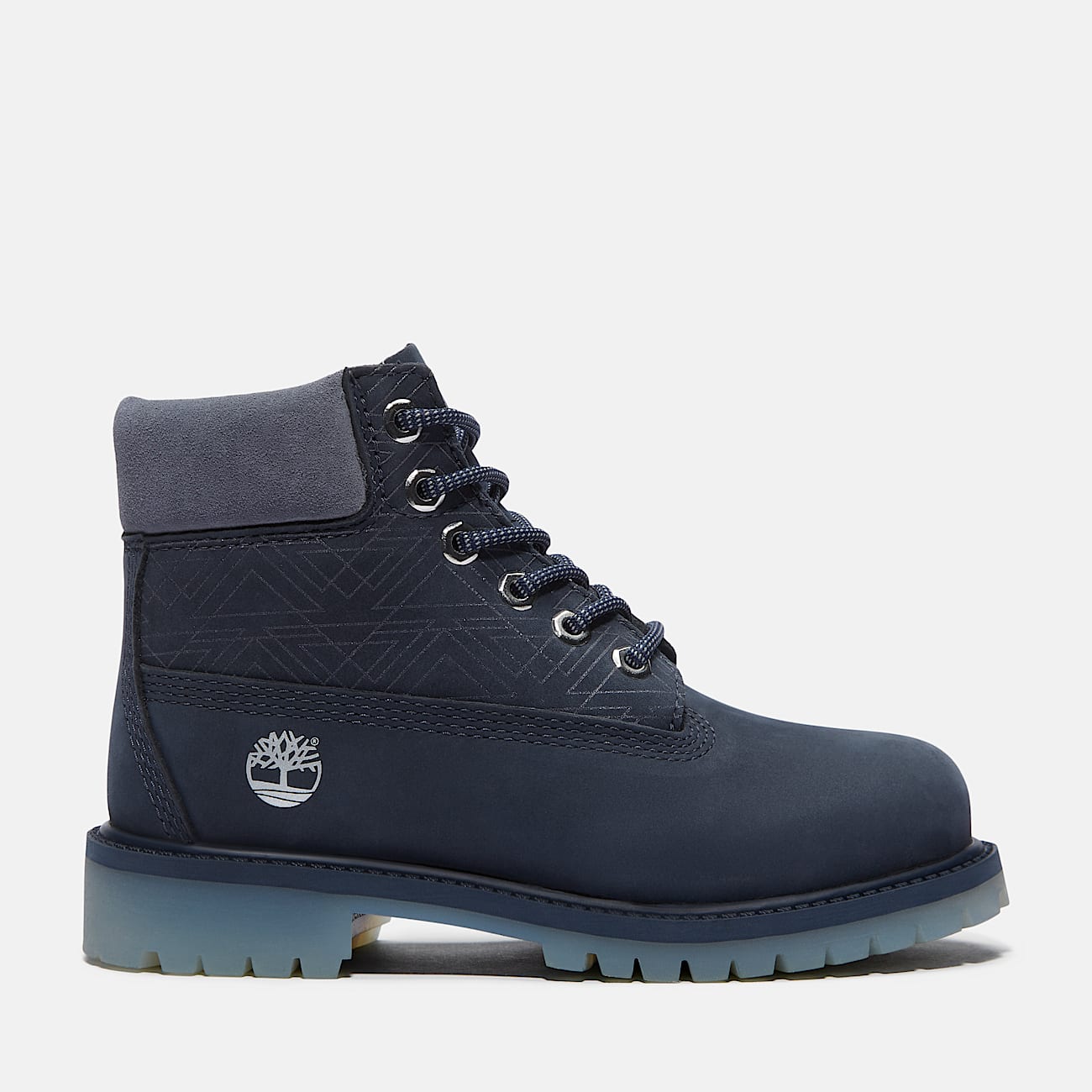 6 inch Boot impermeable a lacets Timberland Premium pour junior en bleu fonce