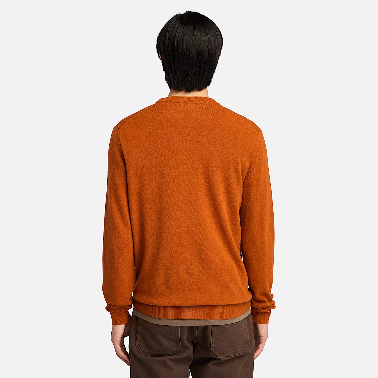 Orange crew neck sweater mens discount