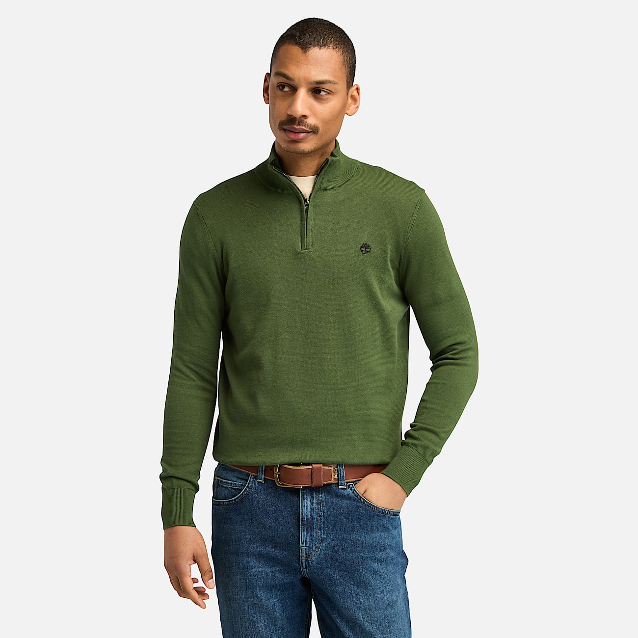 Khaki green jumper mens best sale
