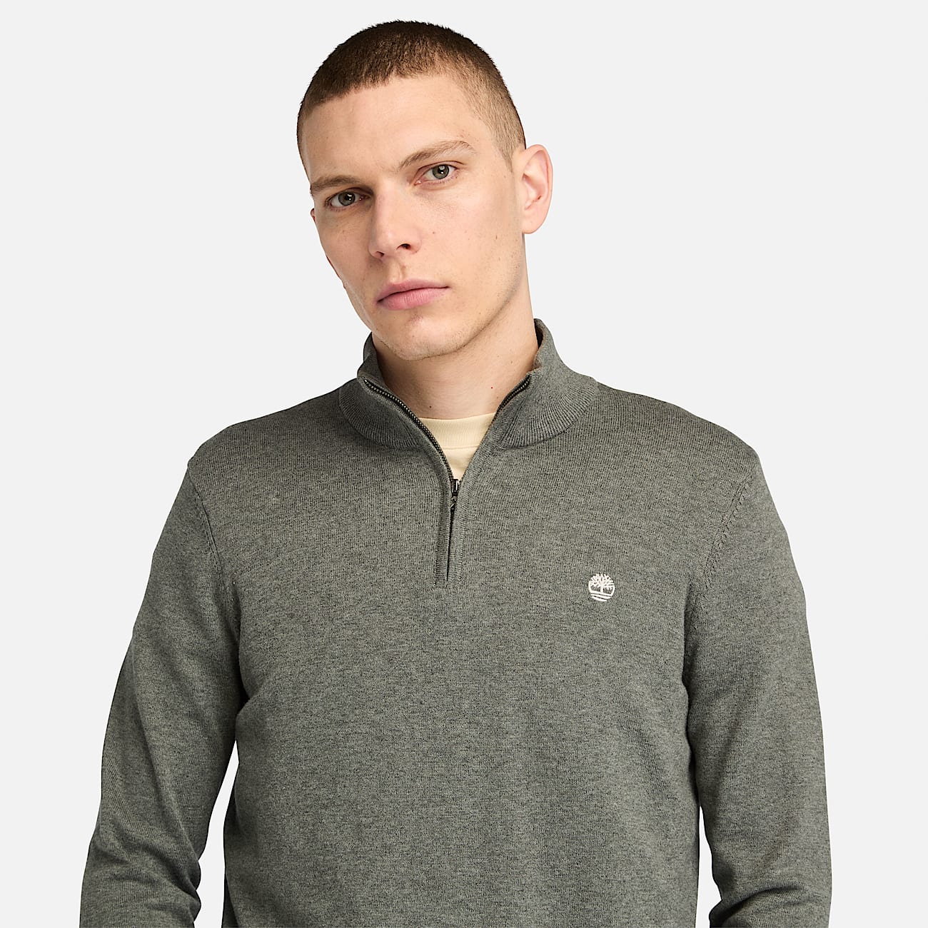Williams River Quarter Zip Jumper for Men in Dark Grey