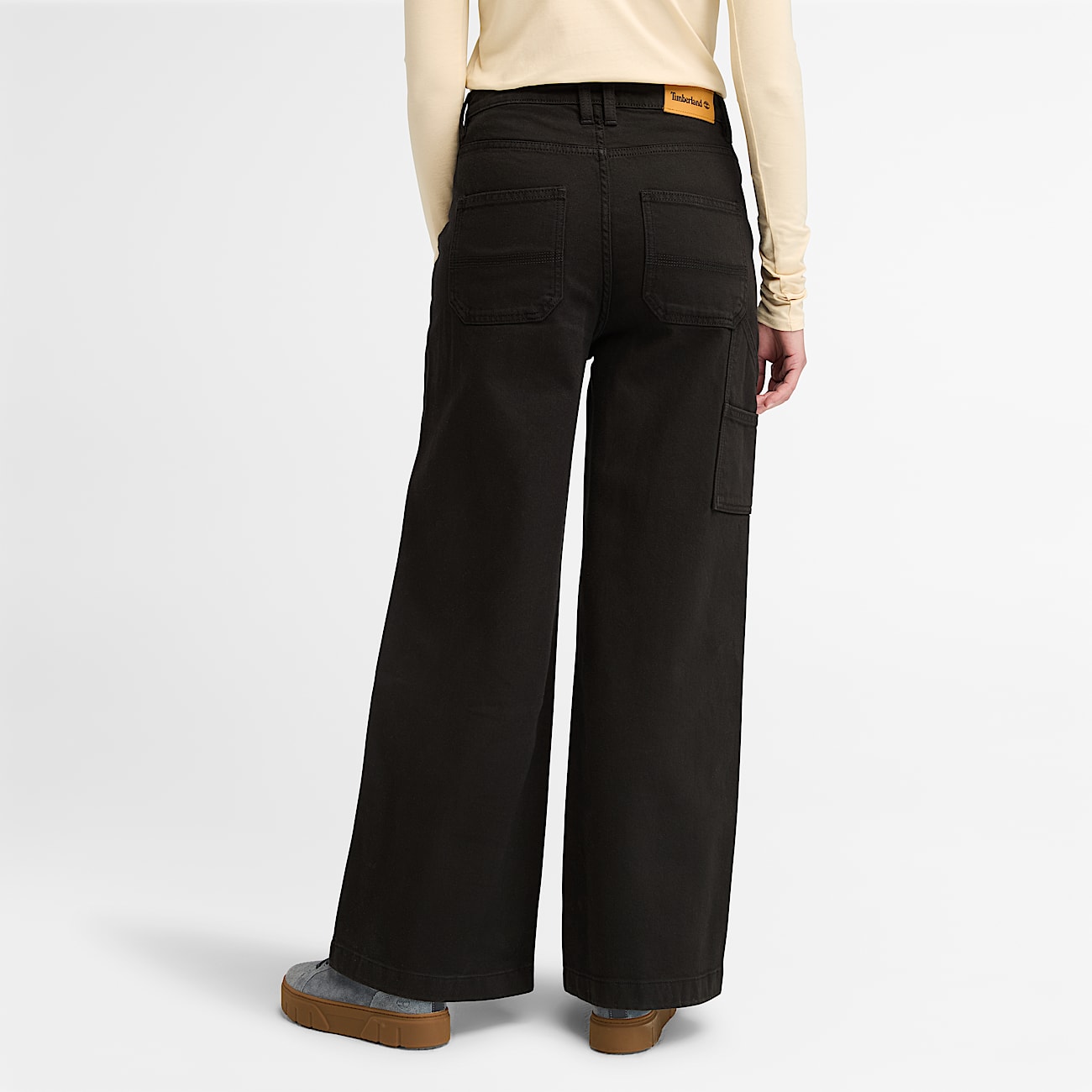 Pantalon charpentier en tissu Refibra pour femme en noir
